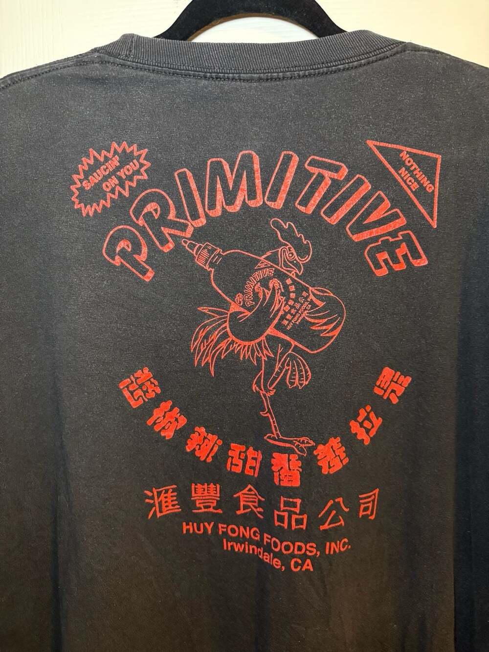 Primitive Skateboarding x Huy Fong Foods Sriracha Saucin On You Black T-Shirt